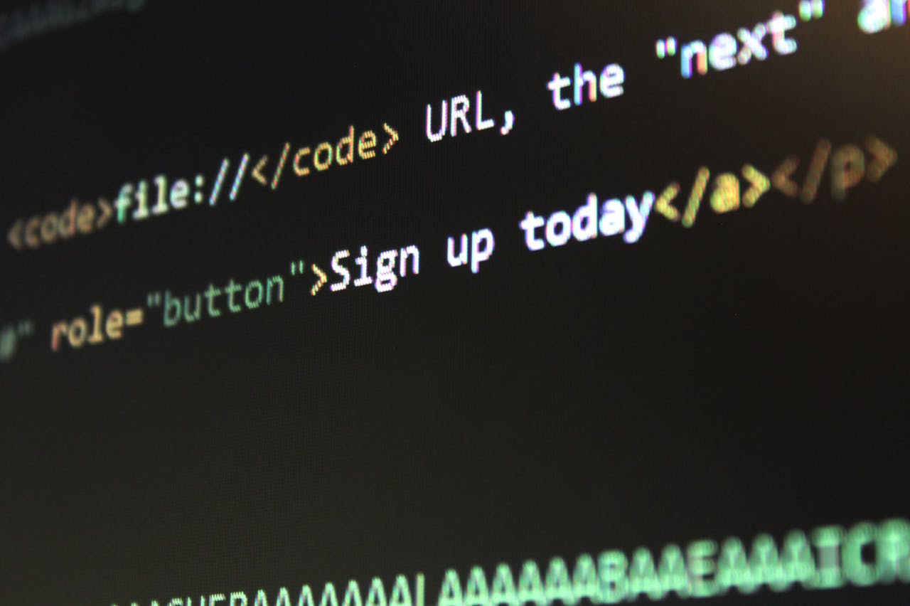 services-04 Detailed view of HTML and CSS code on a computer screen, concept of programming.